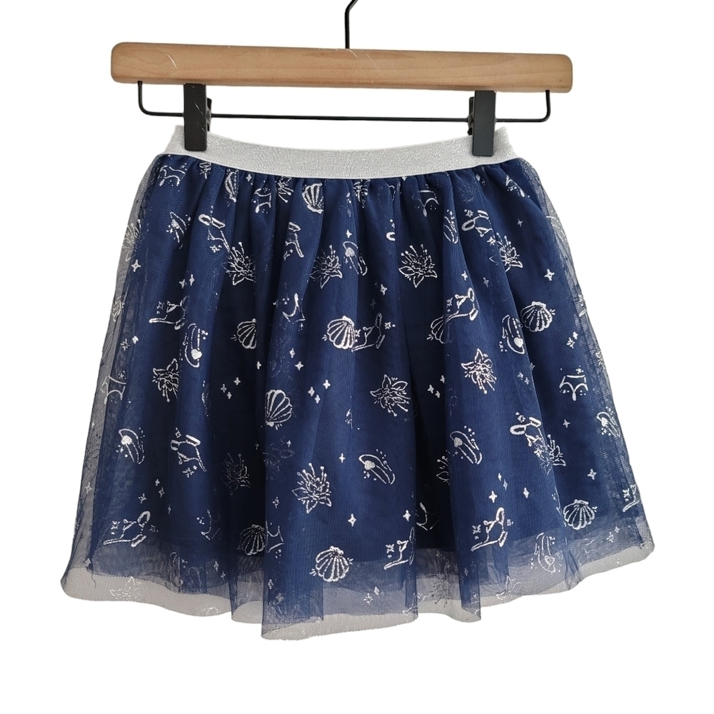 Disney Limited Edition 8 Navy Blue Tulle Sparkle Princess Pull-On Elastic Skirt